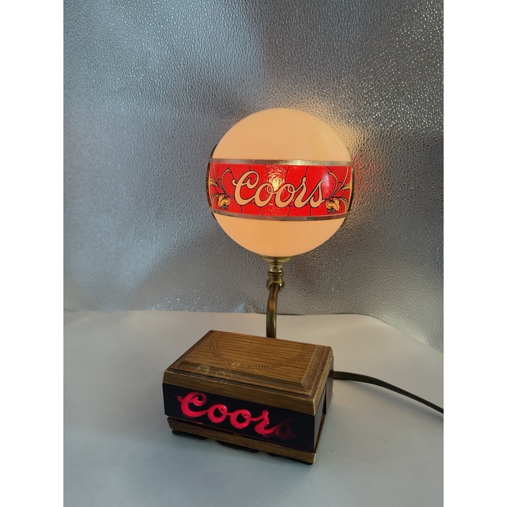 VTG. 50-60s Coors Beer Digital Globe Lamp Adolf Coors Co. Golden Colorado USA